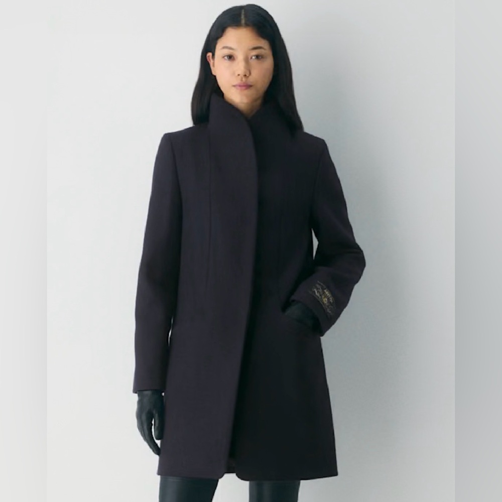 Original Aritzia Wilfred Cocoon Coat, Navy XXS - way better quality!